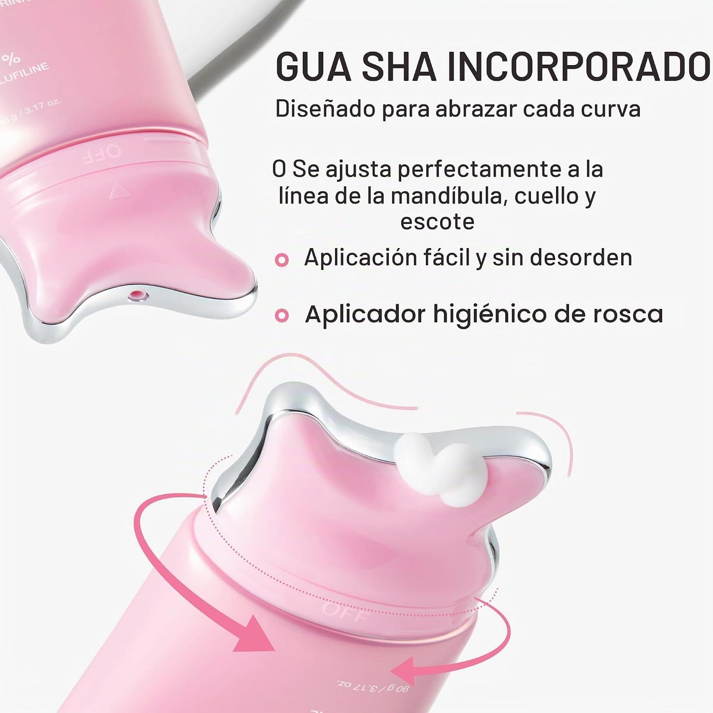 Medicube Crema PDRN con Volufiline 5% + Gua Sha | Reafirma y Define Cuello y Mandíbula